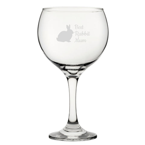 Best Rabbit Dad - Engraved Novelty Gin Balloon Cocktail Glass