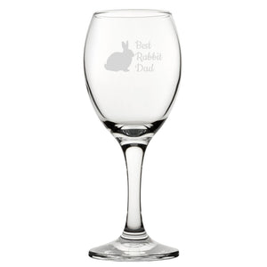 Best Rabbit Dad - Engraved Novelty Wine Glass