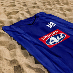 Birmingham Retro - 2002 Home Shirt - Personalised Retro Lightweight, Microfibre Beach Towel - 150cm x 75cm