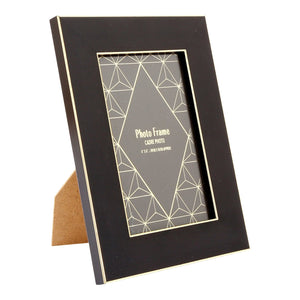 Black And Gold Edged Photo Frame 4x6 inch