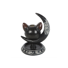 Black Cat Moon Backflow Incense Burner