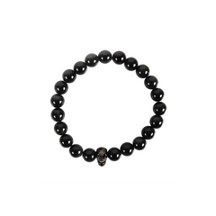 Black Obsidian Skull Bracelet
