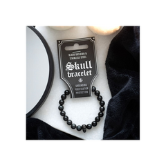 Black Obsidian Skull Bracelet