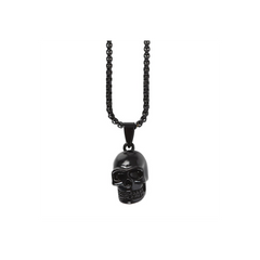 Black Stainless Steel Skull Necklace