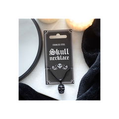 Black Stainless Steel Skull Necklace