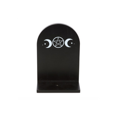 Black Triple Moon Incense Holder Shelf