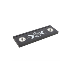 Black Triple Moon Tarot Card Stand Tealight Holder