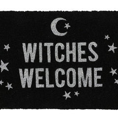 Black Witches Welcome Door Mat