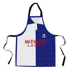 Blackburn - 1992 Home Shirt - Retro Football Novelty Water-Resistant, Lazer Cut (no fraying) Light Weight Adults Apron