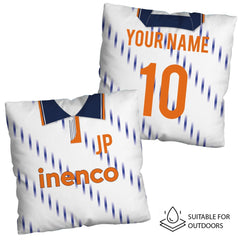 Blackpool - 1991 Away Shirt - 45cm or 61cm Retro Showerproof Outdoor Cushion