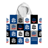 Bolton Wanderers Personalised Kids' Hooded Towel - Chequered