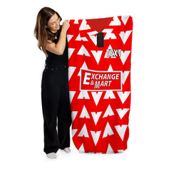 Bournemouth 1993 Home Shirt - Personalised Lightweight, Microfibre Retro Beach Towel - 150cm x 75cm
