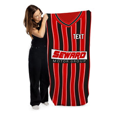 Bournemouth 2001 Home Shirt - Personalised Lightweight, Microfibre Retro Beach Towel - 150cm x 75cm