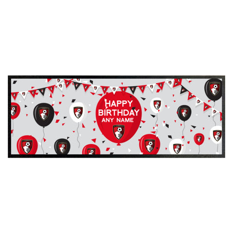 Bournemouth Personalised Birthday Bar Runner (Balloons Design)