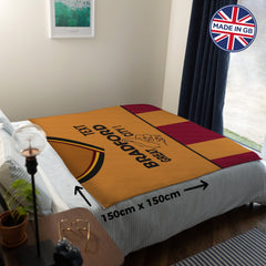 Bradford - 1988 Home Shirt - Personalised Retro Fleece Blanket 150cm X 150cm