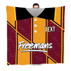 Bradford - 1991 Home Shirt - Personalised Retro Fleece Blanket 150cm X 150cm