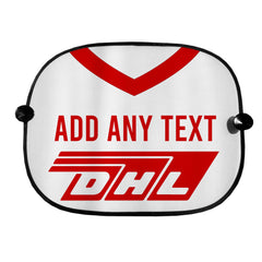 Brentford 1983 Home Shirt - Personalised Retro Football Car Sun Shade - Set of 2