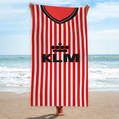 Brentford 1989 Home Shirt - Personalised Lightweight, Microfibre Retro Beach Towel - 150cm x 75cm