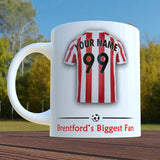 Brentford Mug Personalised Custom Made Football Supporters Cup