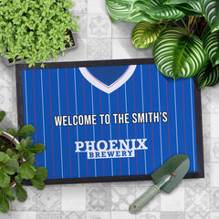 Brighton 1983 Home Shirt - Personalised Retro Door Mat - 60cm x 40cm
