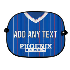 Brighton 1983 Home Shirt - Personalised Retro Football Car Sun Shade - Set of 2