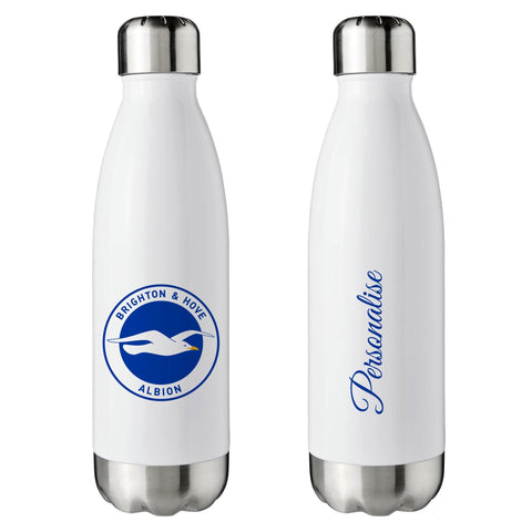 Brighton & Hove Albion FC Crest Insulated Water Bottle - White