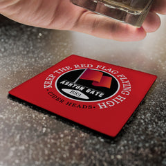 Bristol Red Flag - Football Coaster - Square Or Circle