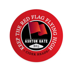 Bristol Red Flag - Football Coaster - Square Or Circle