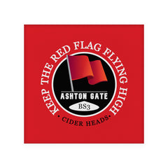 Bristol Red Flag - Football Coaster - Square Or Circle