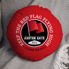 Bristol Red Flag - Football Legends - Circle Cushion 14inch