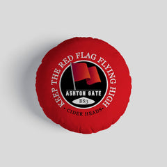 Bristol Red Flag - Football Legends - Circle Cushion 14inch