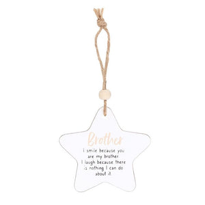 Brother Hanging Star Sentiment Sign