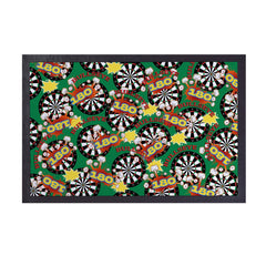 Bullseye Pattern - Darts Door Mat - 60cm x 40cm