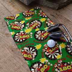 Bullseye Patterned - Personalised Darts / Golf Towel