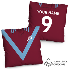 Burnley - 1975 Home Shirt - 45cm or 61cm Showerproof Outdoor Retro Cushion
