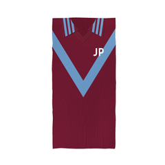 Burnley - 1975 - Home Shirt - Personalised Lightweight, Microfibre Retro Beach Towel - 150cm x 75cm