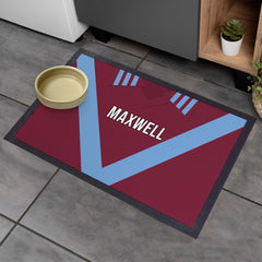 Burnley 1975 Home Shirt - Personalised Retro Door Mat - 60cm x 40cm