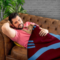 Burnley - 1975 Home Shirt - Retro Fleece Blanket