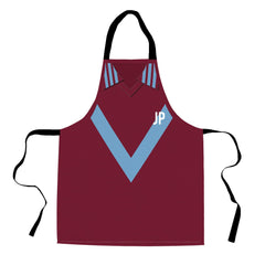 Burnley - 1975 Home Shirt - Retro Football Novelty Water-Resistant, Lazer Cut (no fraying) Light Weight Adults Apron