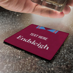 Burnley 1994 Home Shirt - Personalised Drink Coaster - Square Or Circle