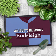 Burnley 1998 Home Shirt - Personalised Retro Door Mat - 60cm x 40cm