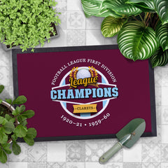 Burnley Champions  - Football Legends - Door Mat -60cm X 40cm