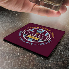 Burnley Clarets - Football Coaster - Square Or Circle