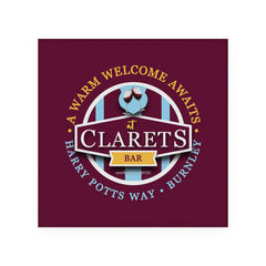 Burnley Clarets - Football Coaster - Square Or Circle