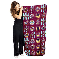 Burnley - Football Legends - Microfibre Beach Towel - 150cm x 75cm