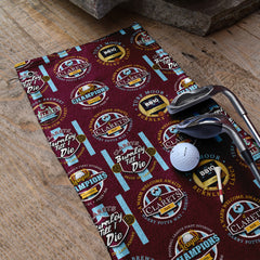 Burnley - Football Legends - Retro Lightweight, Microfibre Golf Towel