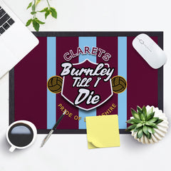 Burnley Till I Die - Football Legends - Door Mat -60cm X 40cm