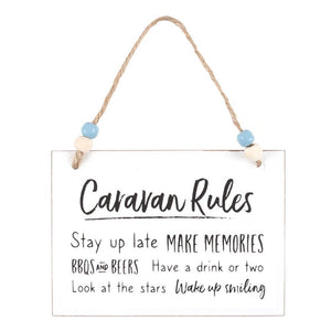 Caravan Rules Hanging Sign