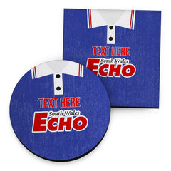 Cardiff 1992 Home Shirt - Personalised Drink Coaster - Square Or Circle