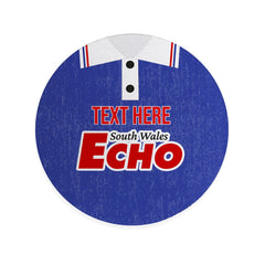 Cardiff 1992 Home Shirt - Personalised Drink Coaster - Square Or Circle
